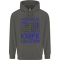 Ask About My Knife Collection Funny Chef Childrens Kids Hoodie Storm Grey