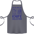 Ask About My Knife Collection Funny Chef Cotton Apron 100% Organic Steel