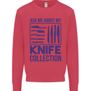 Ask About My Knife Collection Funny Chef Kids Sweatshirt Jumper Heliconia