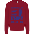 Ask About My Knife Collection Funny Chef Kids Sweatshirt Jumper Red