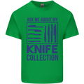 Ask About My Knife Collection Funny Chef Kids T-Shirt Childrens Irish Green