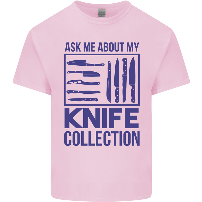 Ask About My Knife Collection Funny Chef Kids T-Shirt Childrens Light Pink