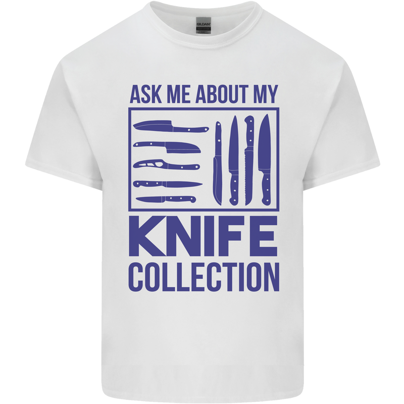 Ask About My Knife Collection Funny Chef Kids T-Shirt Childrens White