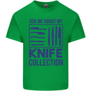 Ask About My Knife Collection Funny Chef Mens Cotton T-Shirt Tee Top Irish Green