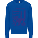 Ask About My Knife Collection Funny Chef Mens Sweatshirt Jumper Royal Blue