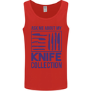 Ask About My Knife Collection Funny Chef Mens Vest Tank Top Red