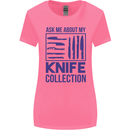 Ask About My Knife Collection Funny Chef Womens Wider Cut T-Shirt Azalea