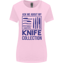 Ask About My Knife Collection Funny Chef Womens Wider Cut T-Shirt Light Pink