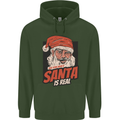 Ask Your Mum If Santa Real Funny Christmas Childrens Kids Hoodie Forest Green