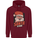 Ask Your Mum If Santa Real Funny Christmas Childrens Kids Hoodie Maroon