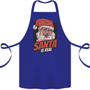 Ask Your Mum If Santa Real Funny Christmas Cotton Apron 100% Organic Royal Blue