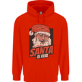 Ask Your Mum If Santa Real Funny Christmas Mens 80% Cotton Hoodie Bright Red