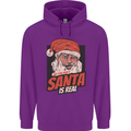 Ask Your Mum If Santa Real Funny Christmas Mens 80% Cotton Hoodie Purple
