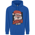 Ask Your Mum If Santa Real Funny Christmas Mens 80% Cotton Hoodie Royal Blue