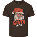 Ask Your Mum If Santa Real Funny Christmas Mens Cotton T-Shirt Tee Top Dark Chocolate