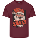 Ask Your Mum If Santa Real Funny Christmas Mens Cotton T-Shirt Tee Top Maroon