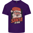 Ask Your Mum If Santa Real Funny Christmas Mens Cotton T-Shirt Tee Top Purple