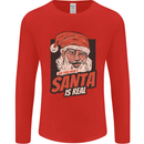 Ask Your Mum If Santa Real Funny Christmas Mens Long Sleeve T-Shirt Red