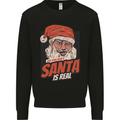 Ask Your Mum If Santa Real Funny Christmas Mens Sweatshirt Jumper Black