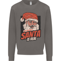 Ask Your Mum If Santa Real Funny Christmas Mens Sweatshirt Jumper Charcoal