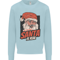 Ask Your Mum If Santa Real Funny Christmas Mens Sweatshirt Jumper Light Blue