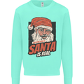 Ask Your Mum If Santa Real Funny Christmas Mens Sweatshirt Jumper Peppermint