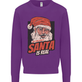 Ask Your Mum If Santa Real Funny Christmas Mens Sweatshirt Jumper Purple