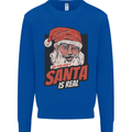Ask Your Mum If Santa Real Funny Christmas Mens Sweatshirt Jumper Royal Blue