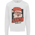 Ask Your Mum If Santa Real Funny Christmas Mens Sweatshirt Jumper White