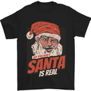 Ask Your Mum If Santa Real Funny Christmas Mens T-Shirt Cotton Gildan Black