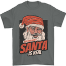 Ask Your Mum If Santa Real Funny Christmas Mens T-Shirt Cotton Gildan Charcoal