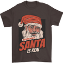 Ask Your Mum If Santa Real Funny Christmas Mens T-Shirt Cotton Gildan Dark Chocolate