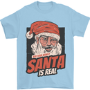Ask Your Mum If Santa Real Funny Christmas Mens T-Shirt Cotton Gildan Light Blue