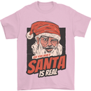 Ask Your Mum If Santa Real Funny Christmas Mens T-Shirt Cotton Gildan Light Pink