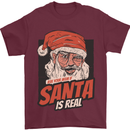 Ask Your Mum If Santa Real Funny Christmas Mens T-Shirt Cotton Gildan Maroon