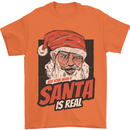 Ask Your Mum If Santa Real Funny Christmas Mens T-Shirt Cotton Gildan Orange