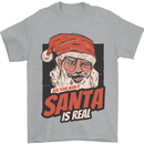 Ask Your Mum If Santa Real Funny Christmas Mens T-Shirt Cotton Gildan Sports Grey