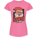 Ask Your Mum If Santa Real Funny Christmas Womens Petite Cut T-Shirt Azalea