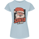 Ask Your Mum If Santa Real Funny Christmas Womens Petite Cut T-Shirt Light Blue