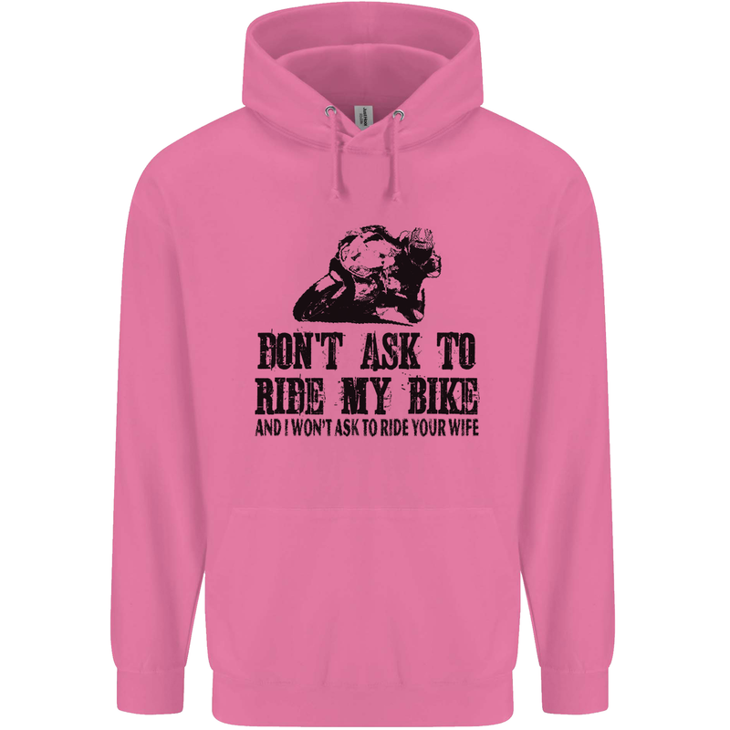 Ask to Ride My Biker Motorbike Motorcycle Childrens Kids Hoodie Azalea