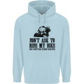Ask to Ride My Biker Motorbike Motorcycle Childrens Kids Hoodie Light Blue