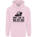 Ask to Ride My Biker Motorbike Motorcycle Childrens Kids Hoodie Light Pink