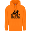 Ask to Ride My Biker Motorbike Motorcycle Childrens Kids Hoodie Orange