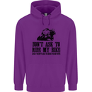 Ask to Ride My Biker Motorbike Motorcycle Childrens Kids Hoodie Purple