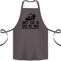 Ask to Ride My Biker Motorbike Motorcycle Cotton Apron 100% Organic Dark Grey