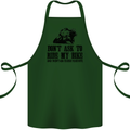 Ask to Ride My Biker Motorbike Motorcycle Cotton Apron 100% Organic Forest Green