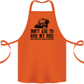 Ask to Ride My Biker Motorbike Motorcycle Cotton Apron 100% Organic Orange