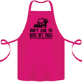 Ask to Ride My Biker Motorbike Motorcycle Cotton Apron 100% Organic Pink