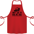Ask to Ride My Biker Motorbike Motorcycle Cotton Apron 100% Organic Red