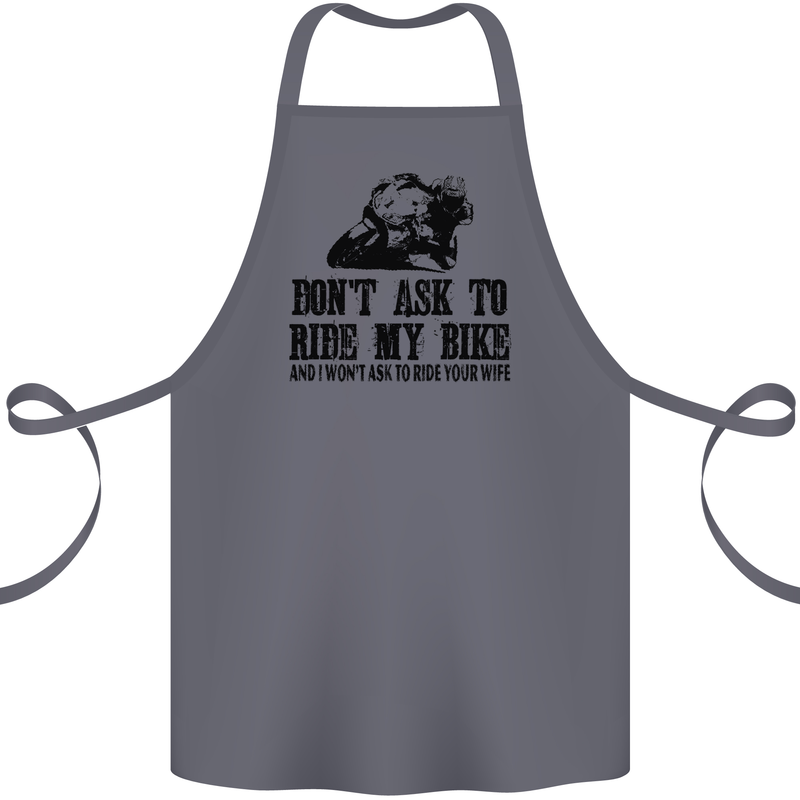 Ask to Ride My Biker Motorbike Motorcycle Cotton Apron 100% Organic Steel